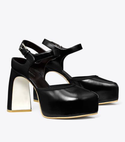 Peep-Toe Platform Sandal