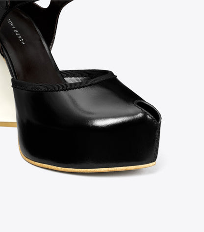 Peep-Toe Platform Sandal