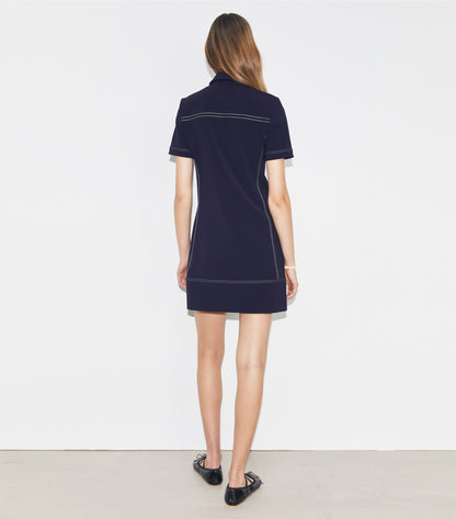 Pick Stitch Stretch Polo Dress