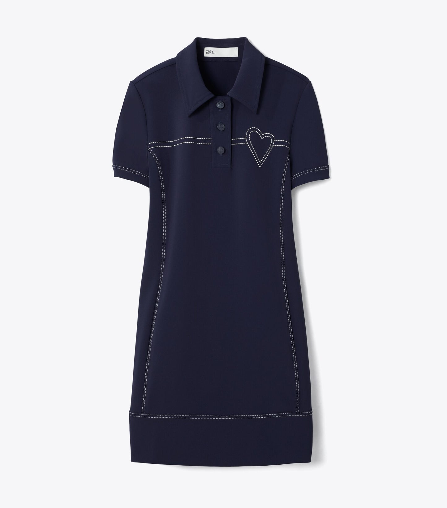 Pick Stitch Stretch Polo Dress