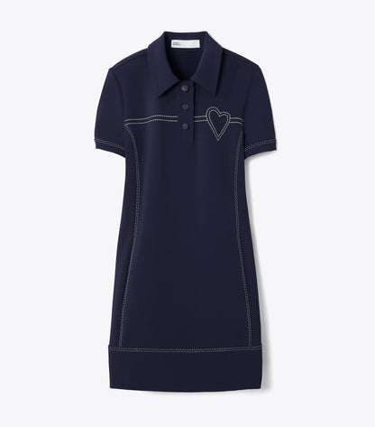 Pick Stitch Stretch Polo Dress