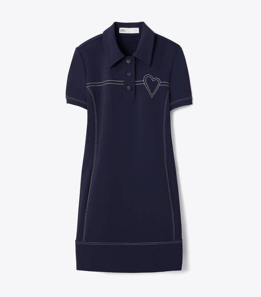Pick Stitch Stretch Polo Dress