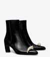 Pierced Heeled Ankle Boot