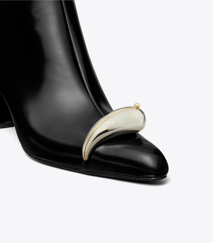 Pierced Heeled Ankle Boot