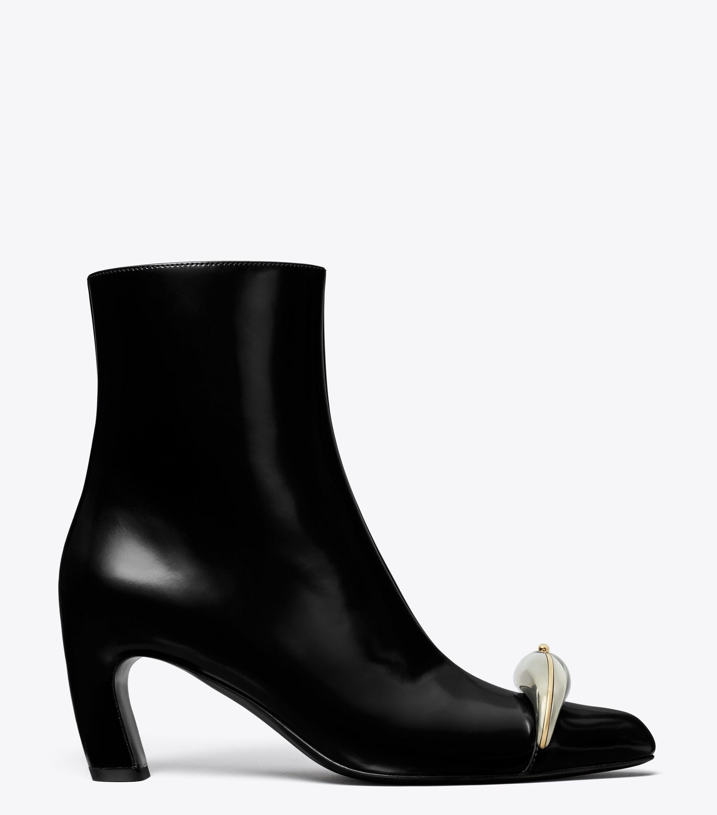 Pierced Heeled Ankle Boot