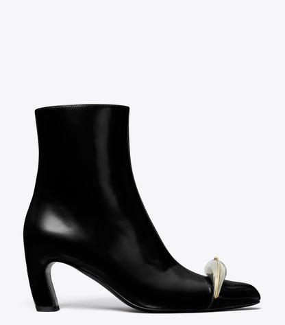 Pierced Heeled Ankle Boot