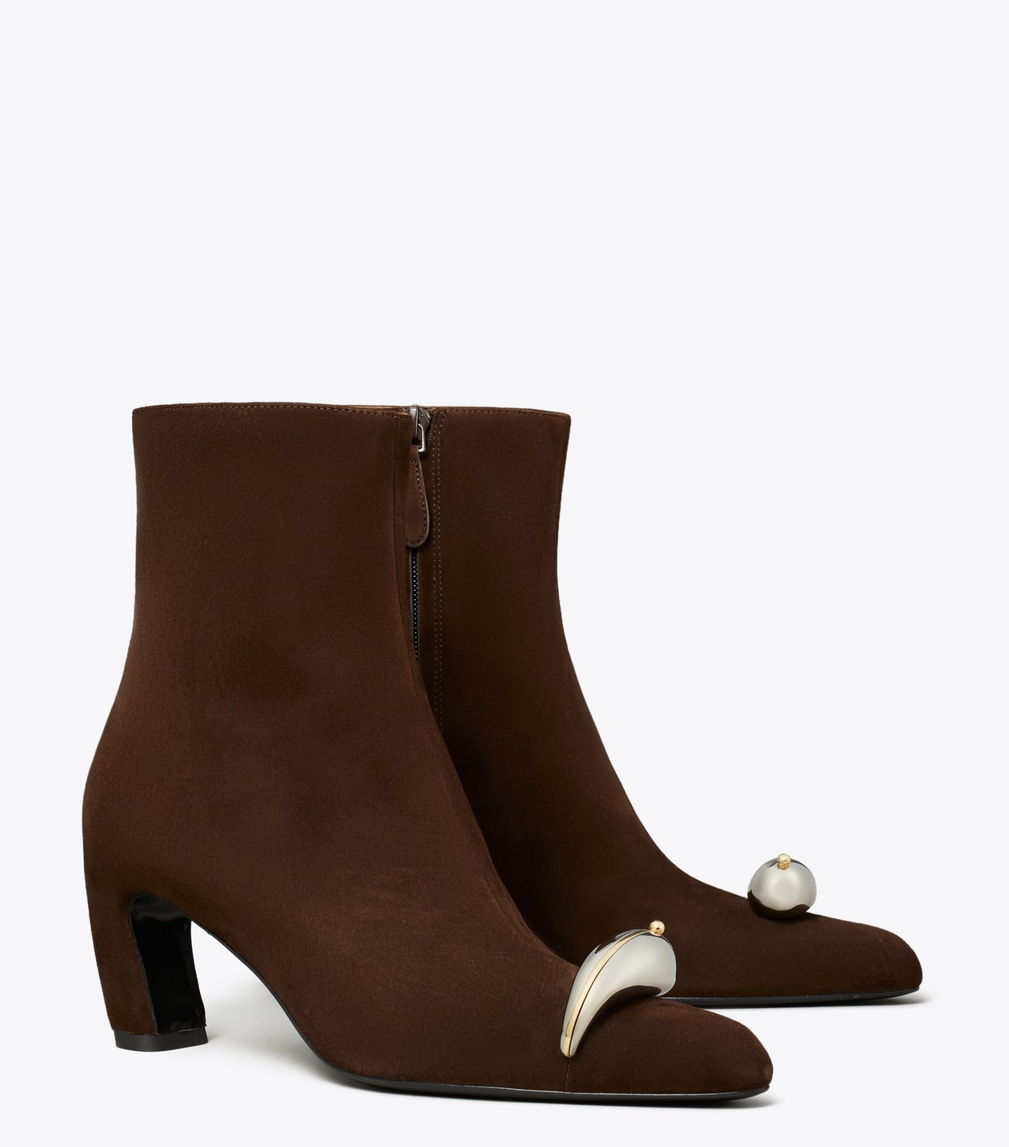 Pierced Heeled Ankle Boot