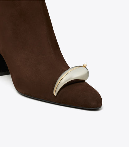 Pierced Heeled Ankle Boot