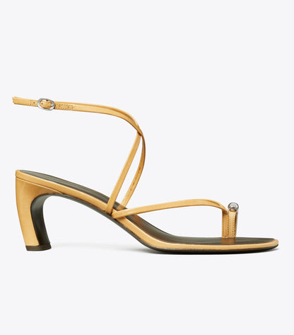 Pierced Multi-Strap Heeled Sandal