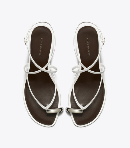 Pierced Multi-Strap Heeled Sandal