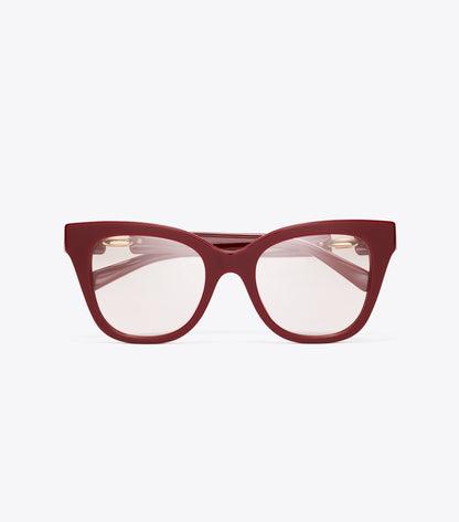 Pierced Oversized Cat-Eye Eyeglasses
