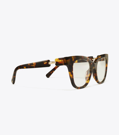 Pierced Oversized Cat-Eye Eyeglasses