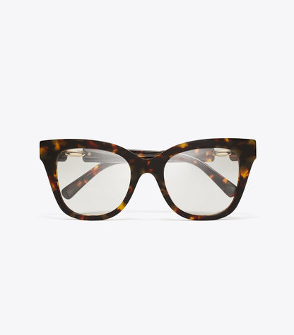 Pierced Oversized Cat-Eye Eyeglasses