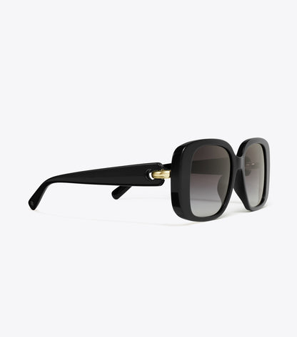 Pierced Oversized Square Sunglasses