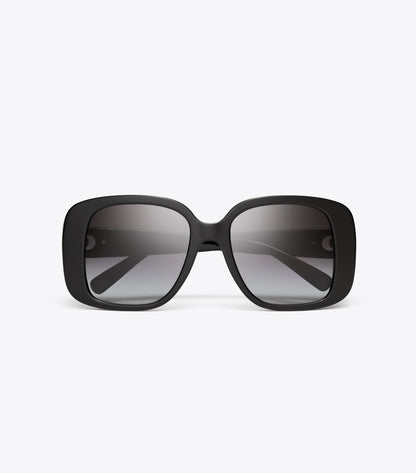 Pierced Oversized Square Sunglasses