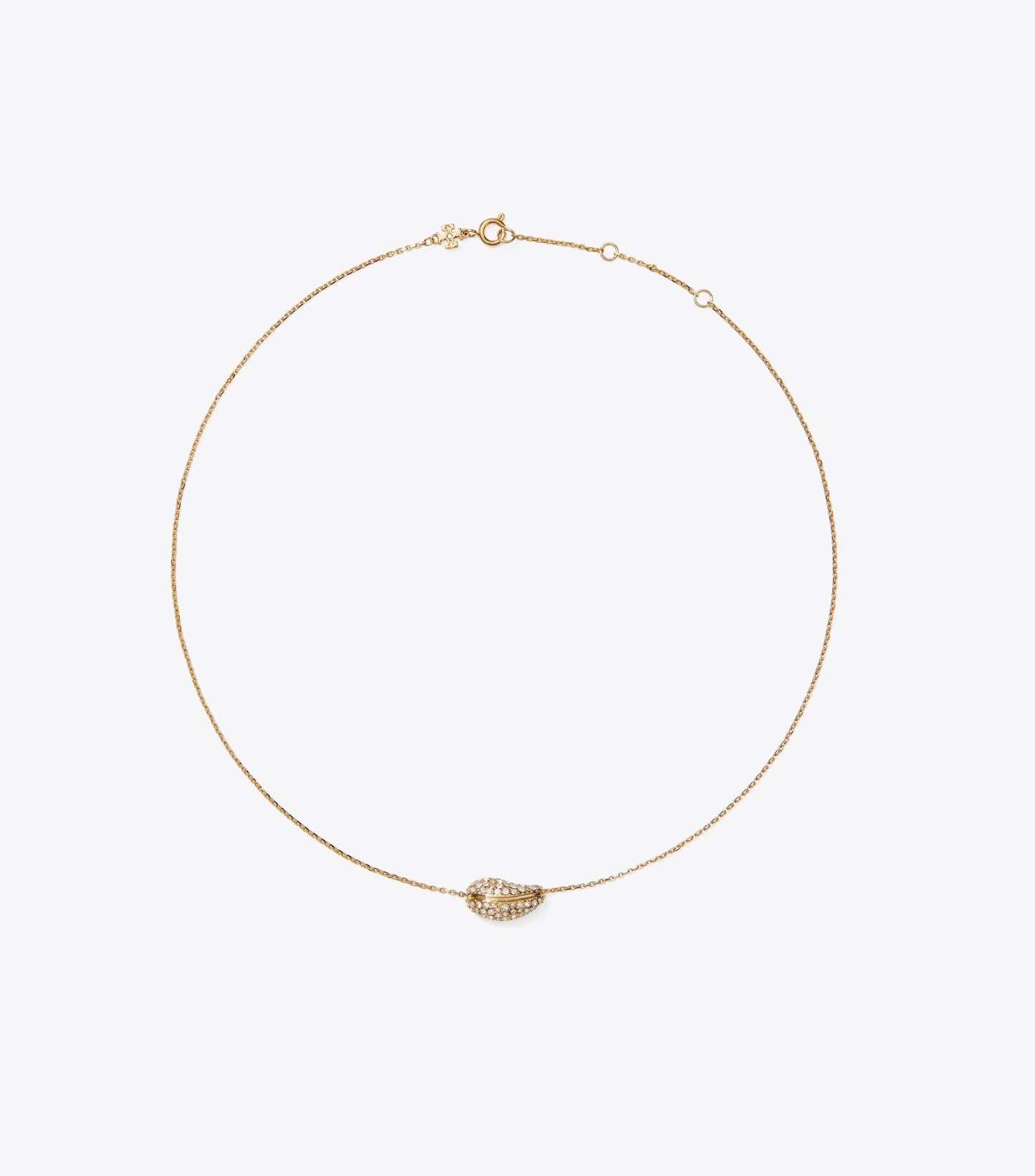 Pierced Pavé Pendant Necklace