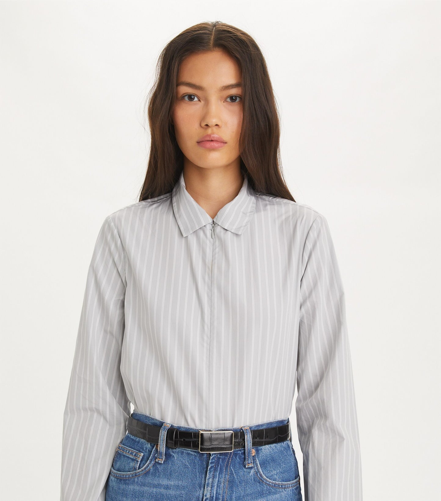 Plate Croc-Embossed Belt