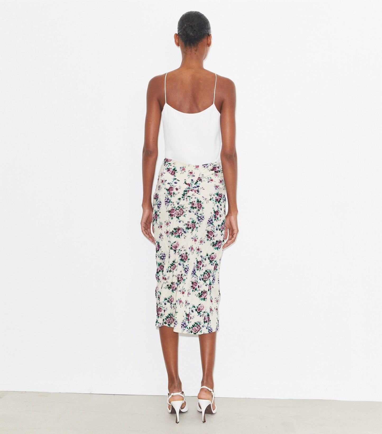 Printed Cotton Velvet Skirt