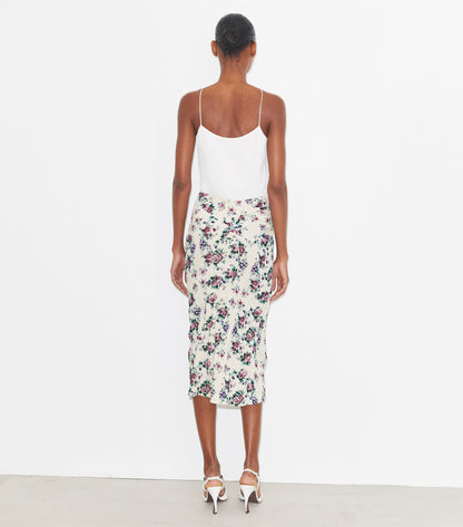 Printed Cotton Velvet Skirt