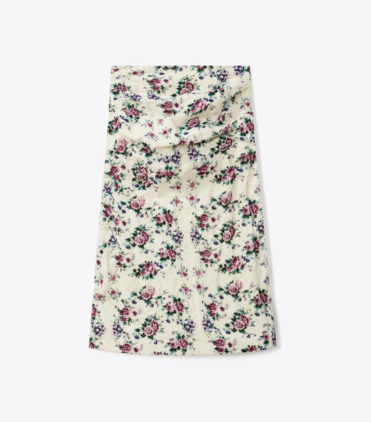 Printed Cotton Velvet Skirt