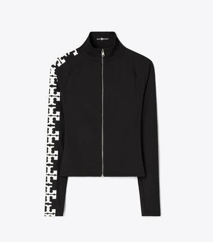 Reflective Nylon Logo Zip Top