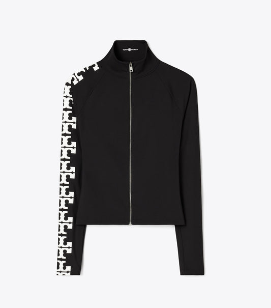 Reflective Nylon Logo Zip Top