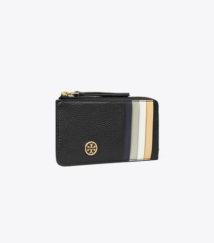 Robinson Pebbled Top-Zip Card Case