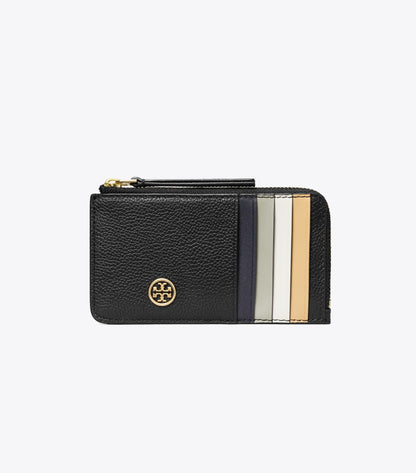 Robinson Pebbled Top-Zip Card Case
