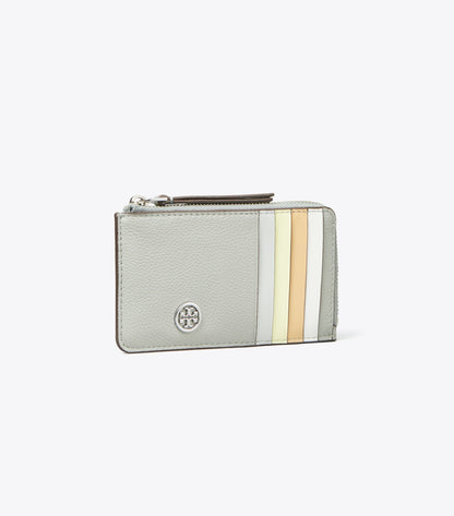 Robinson Pebbled Top-Zip Card Case