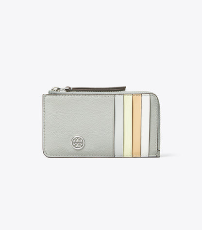 Robinson Pebbled Top-Zip Card Case
