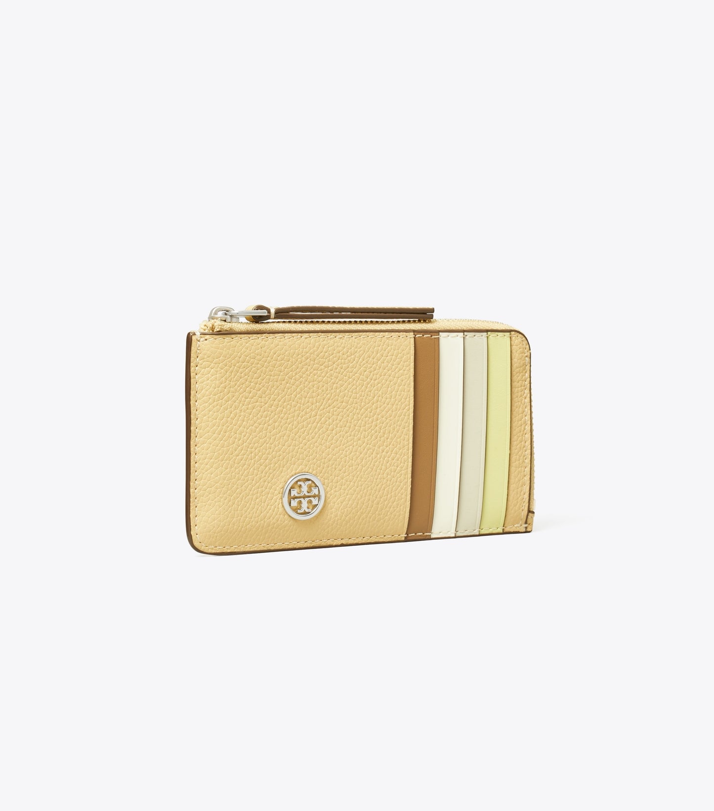 Robinson Pebbled Top-Zip Card Case