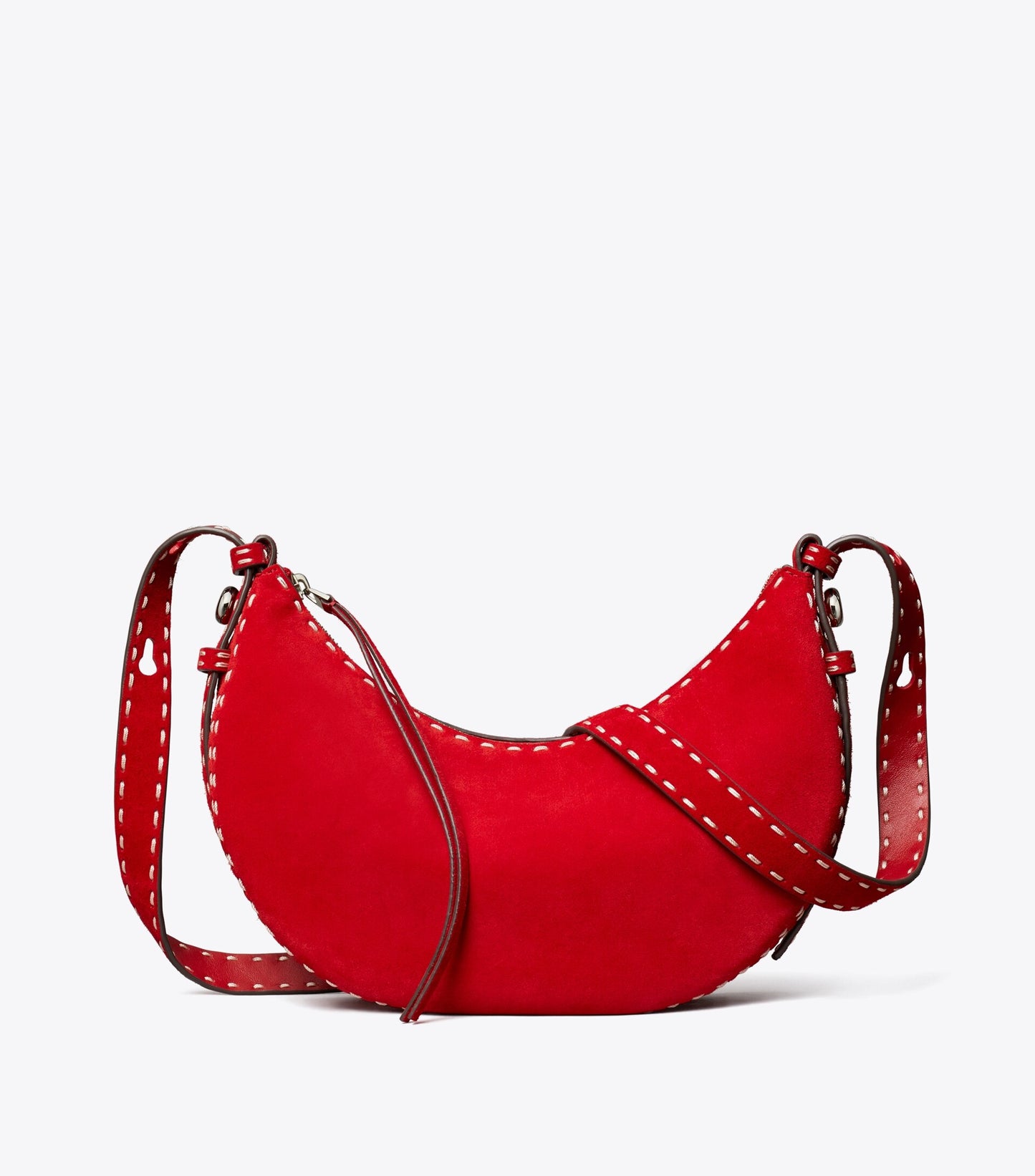 Romy Suede Half Moon Bag