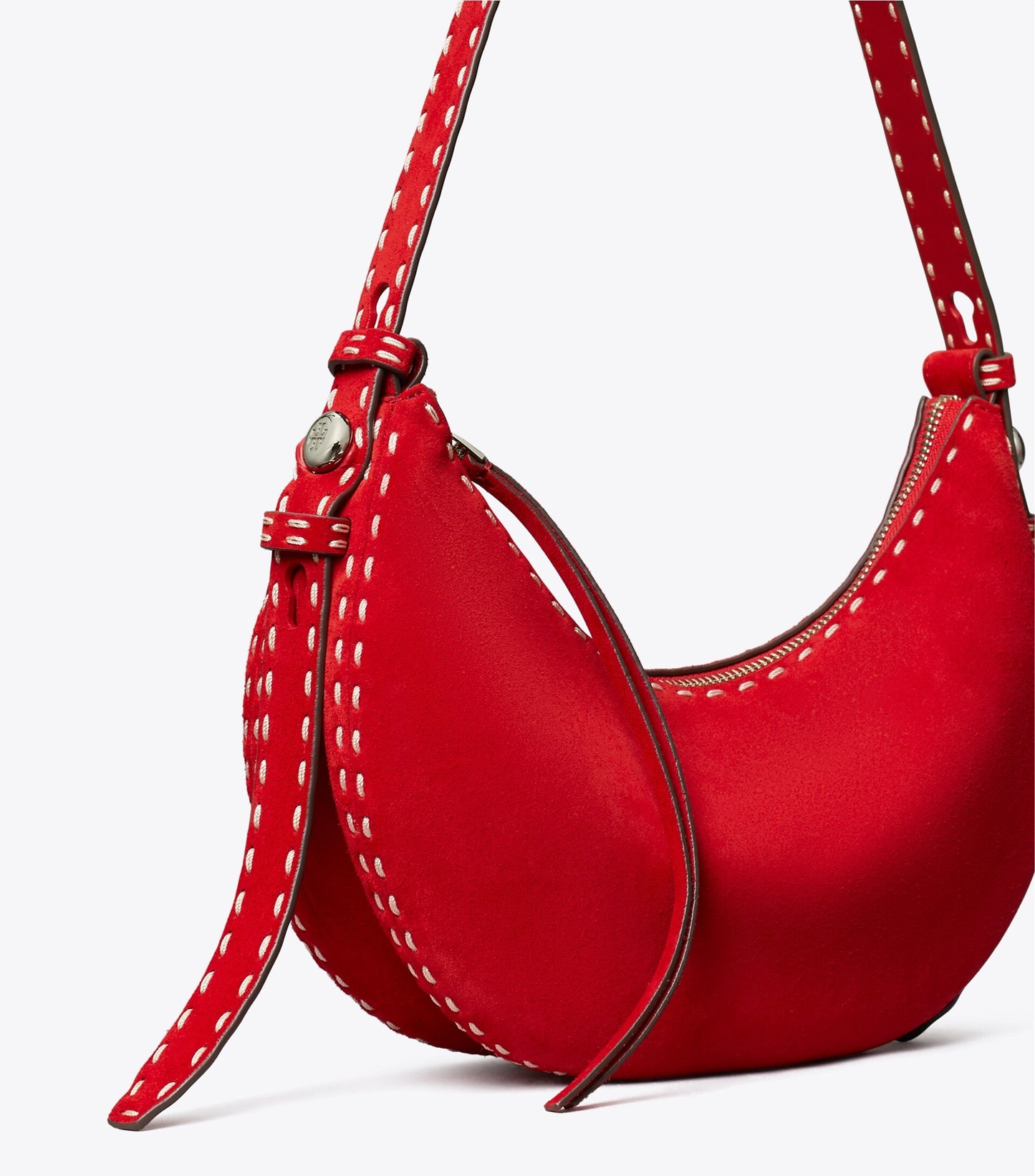 Romy Suede Half Moon Bag