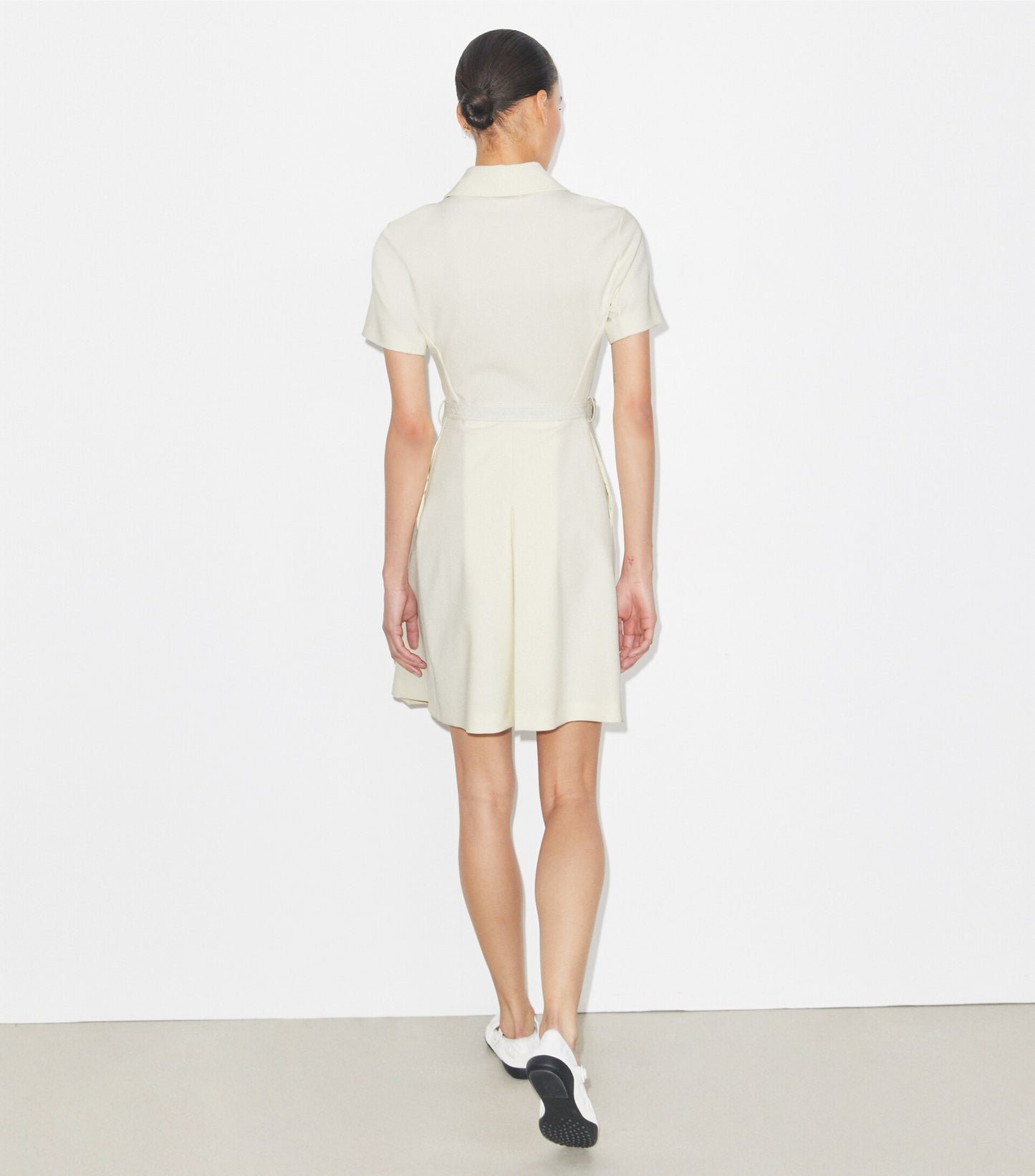 Short-Sleeve Pleated Golf Dress