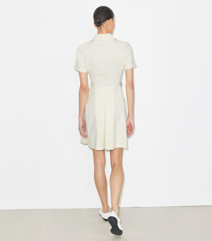 Short-Sleeve Pleated Golf Dress