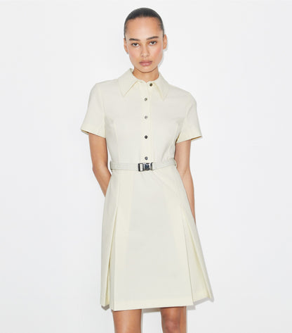 Short-Sleeve Pleated Golf Dress