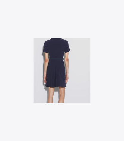 Short-Sleeve Pleated Golf Dress