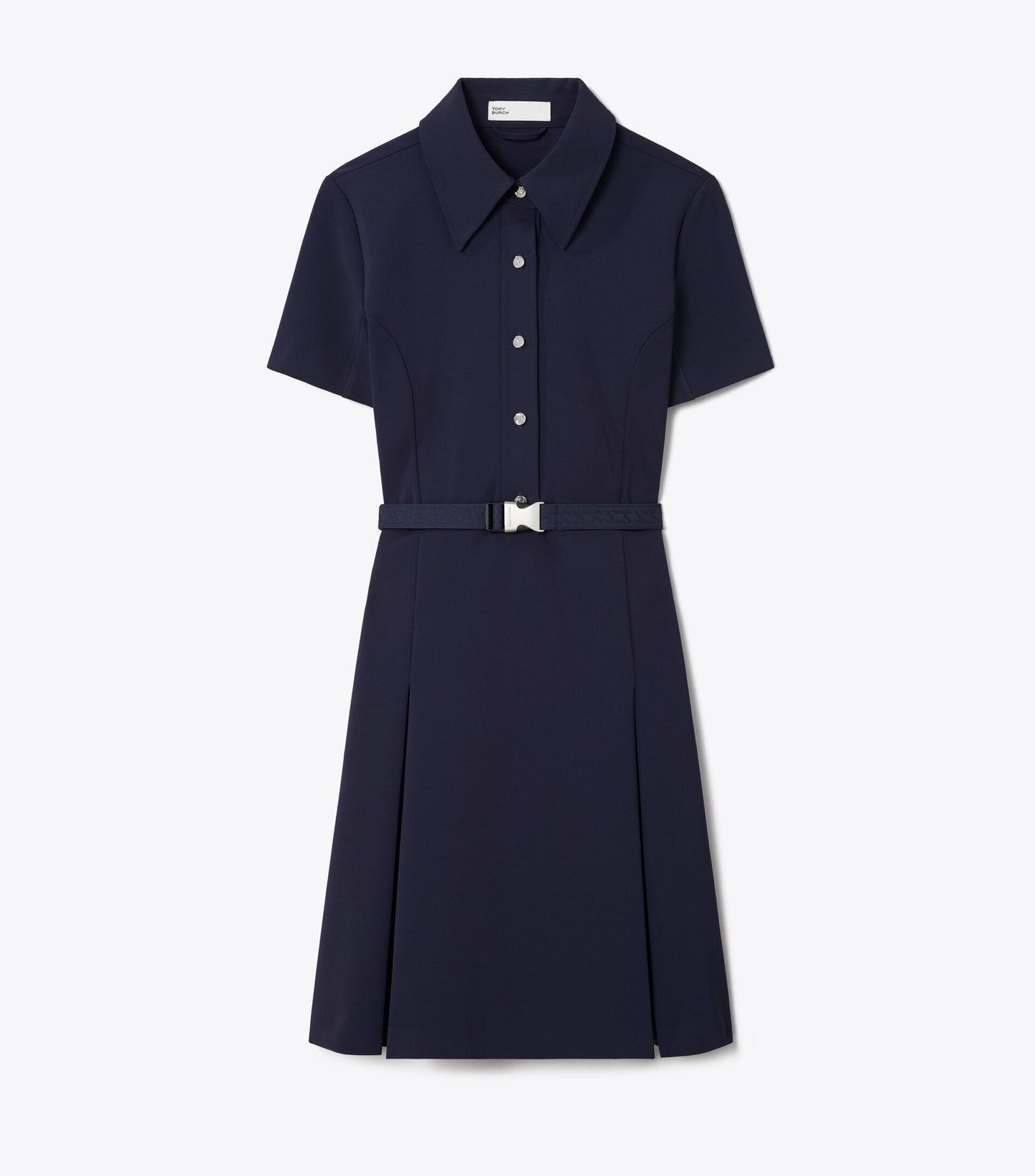 Short-Sleeve Pleated Golf Dress