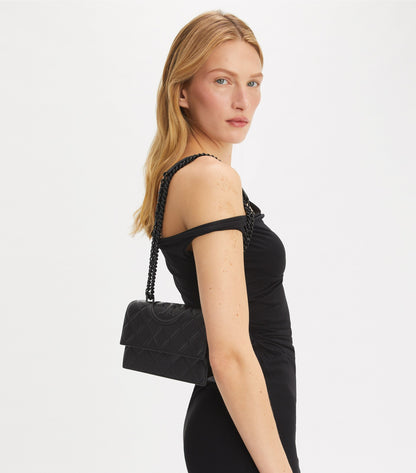 Small Fleming Polished-Grain Shoulder Bag