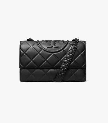 Small Fleming Polished-Grain Shoulder Bag