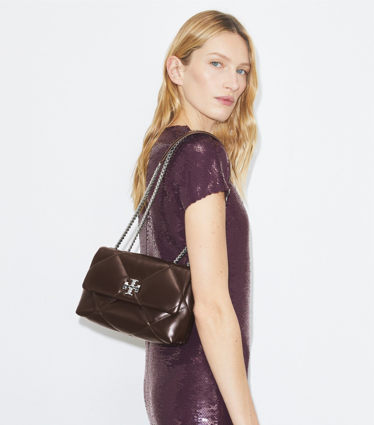 Small Kira Diamond Quilt Shoulder Bag