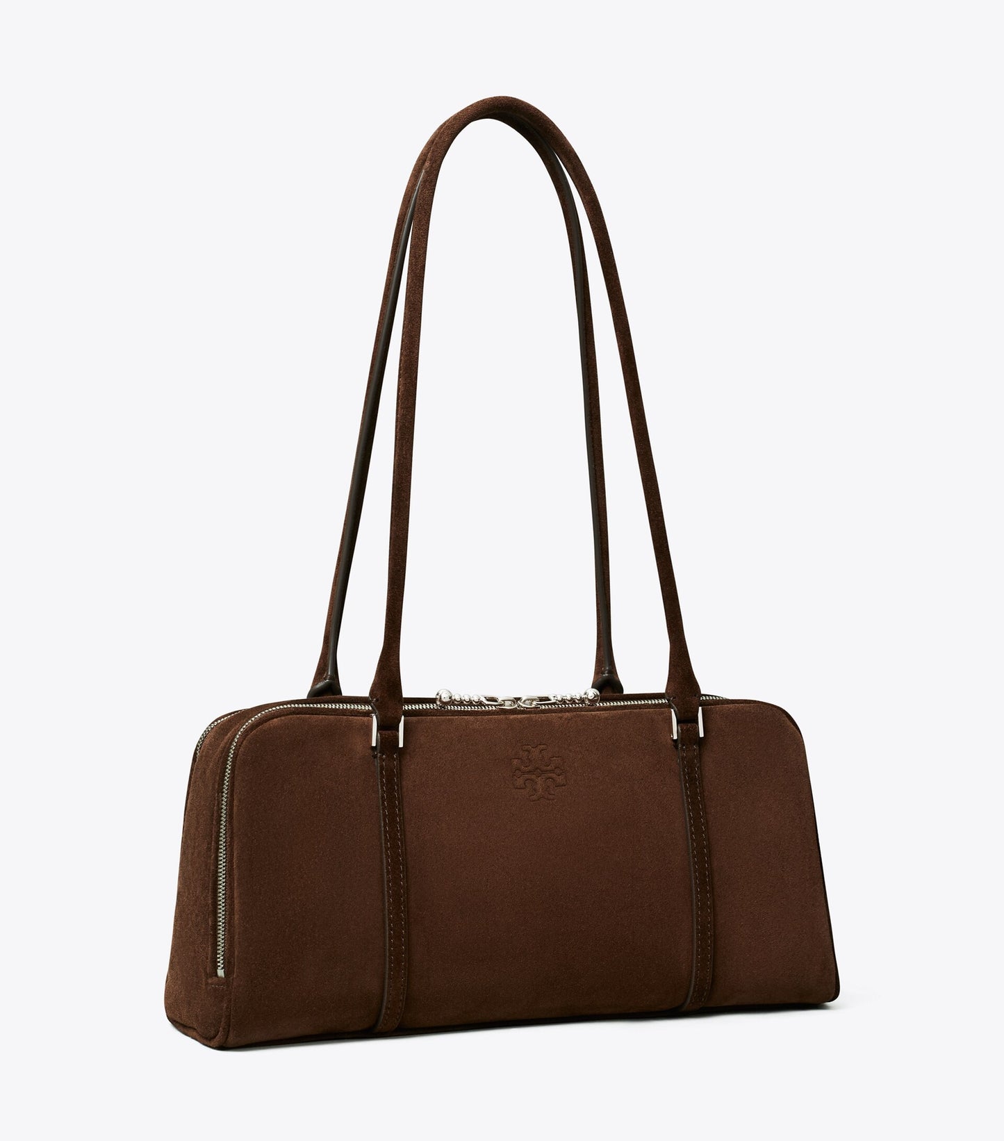 Small Marshmallow Suede Satchel