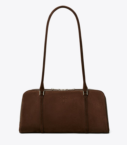 Small Marshmallow Suede Satchel