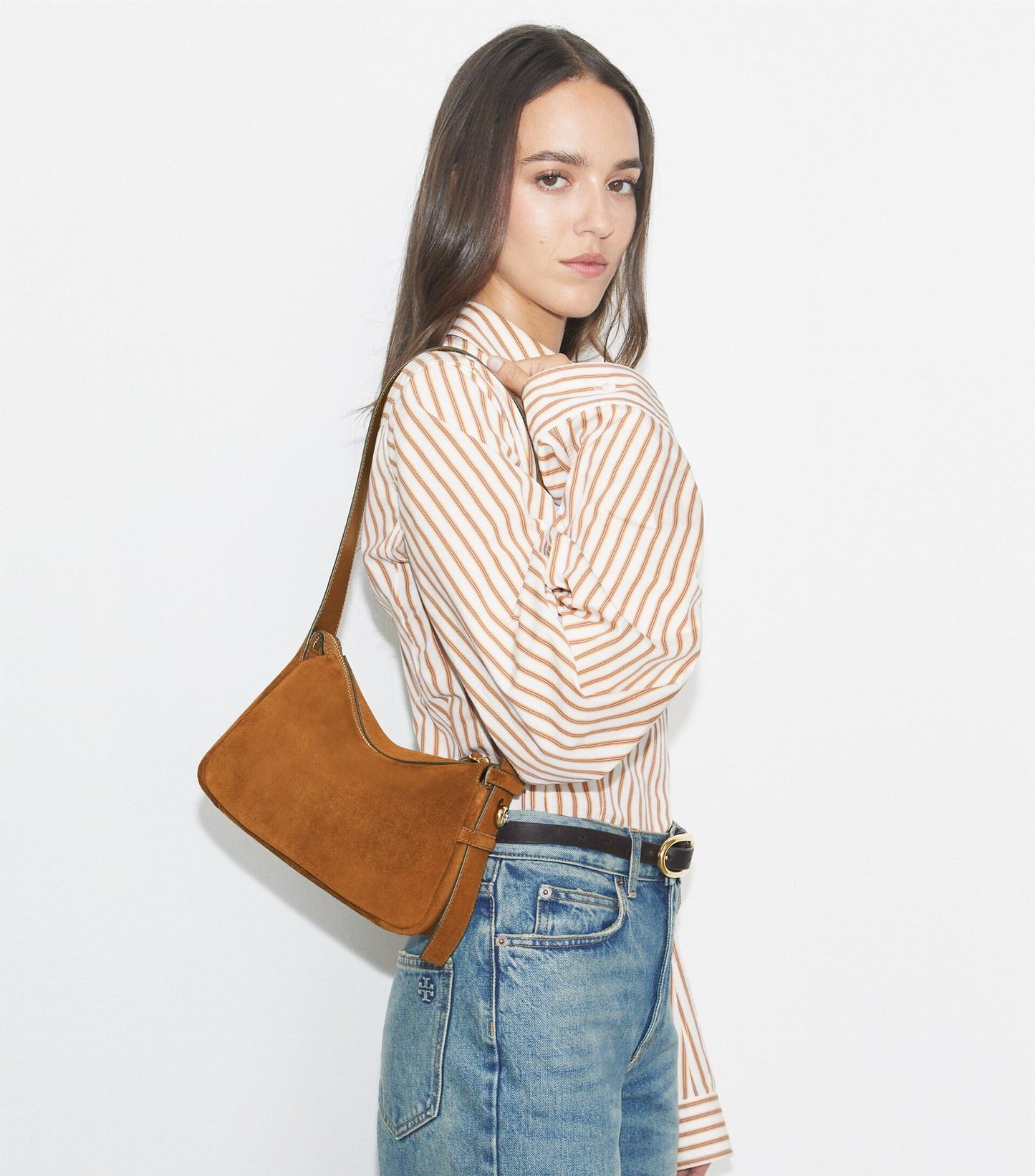 Small Romy Suede Shoulder Bag