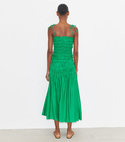 Smocked Viscose Skirt