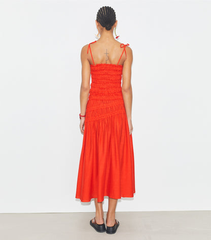 Smocked Viscose Skirt