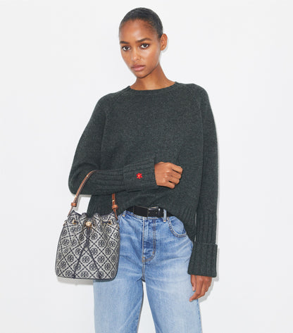 T Monogram Bucket Bag