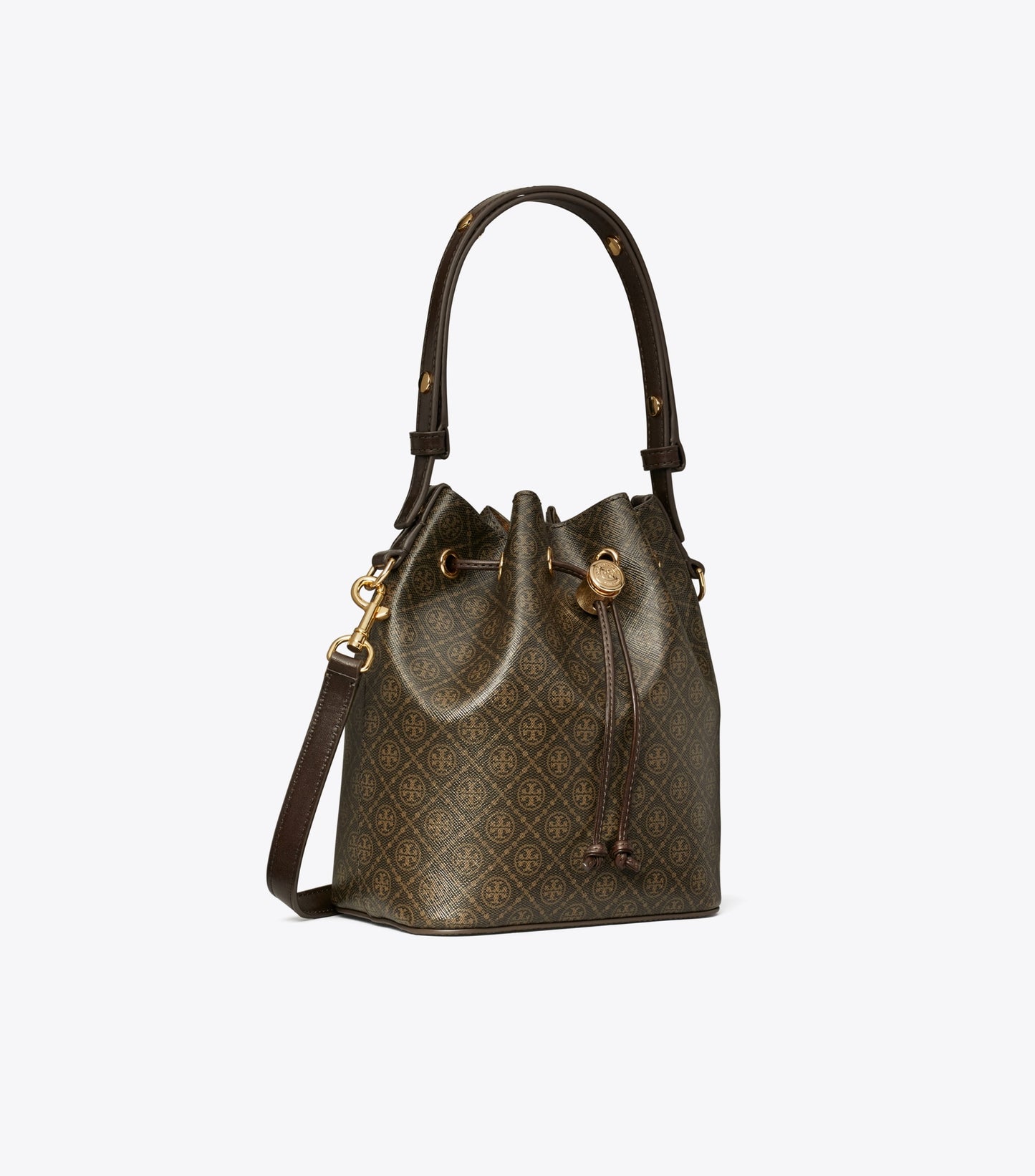 T Monogram Coated Canvas Bucket Bag