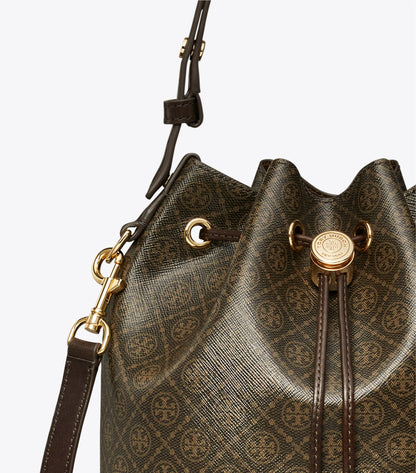 T Monogram Coated Canvas Bucket Bag