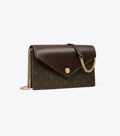 T Monogram Coated Canvas Envelope Crossbody